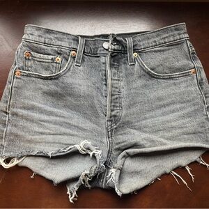 Levi's Distressed Gray Jean Shorts